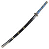 Katana ornemental lame bleue décor dragon décoratif