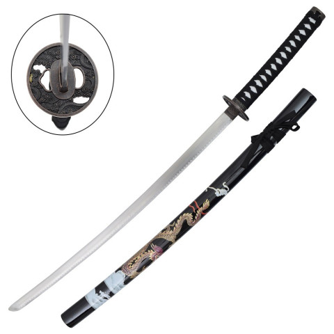 Katana ornemental acier carbone - lame décorative