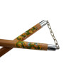 Nunchaku en bois de hêtre : robustesse et style dragon vert