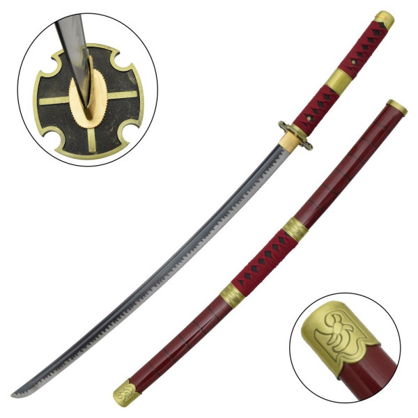 Katana ornemental Sandai Kitetsu One Piece fait main