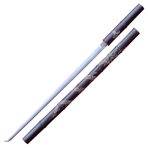Katana ornemental lame acier - fourreau bois décoratif