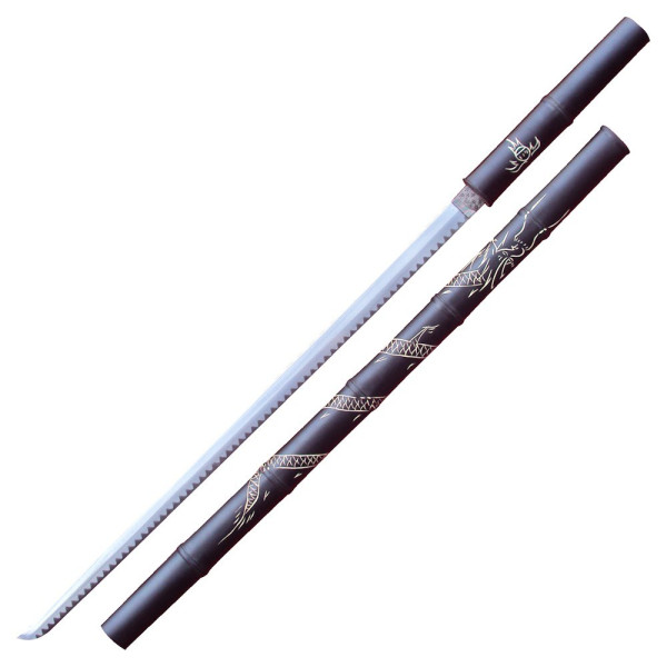 Katana ornemental lame acier - fourreau bois décoratif