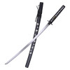 Katana ornemental noir – lame décorative en acier