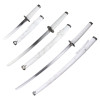 Set Katana Wakizashi Tanto blanc - décoratif dragon