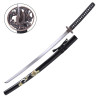 Katana Ornemental Lame Acier - Fourreau Dragon Noir